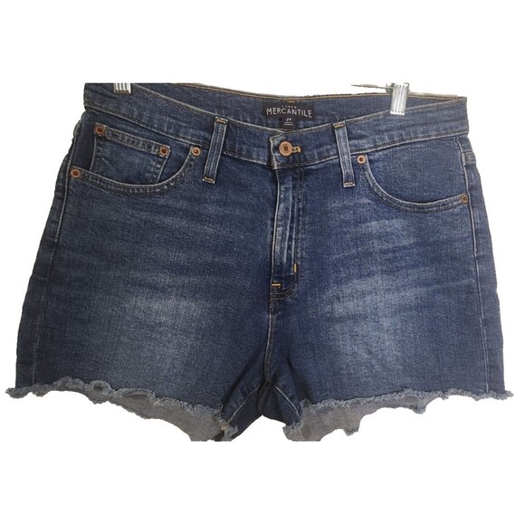 J. Crew Pants - J. Crew Mercantile Shorts Women 29 Blue Denim Raw Hem Cutoff Casual Beach